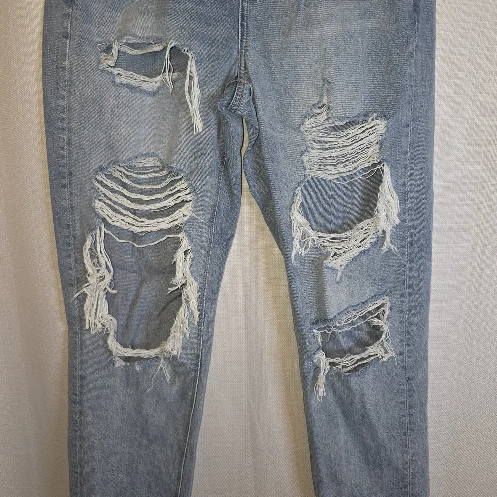 American Eagle Womens Highest Rise Mom Jeans Size 6 X-Long Denim Stretch